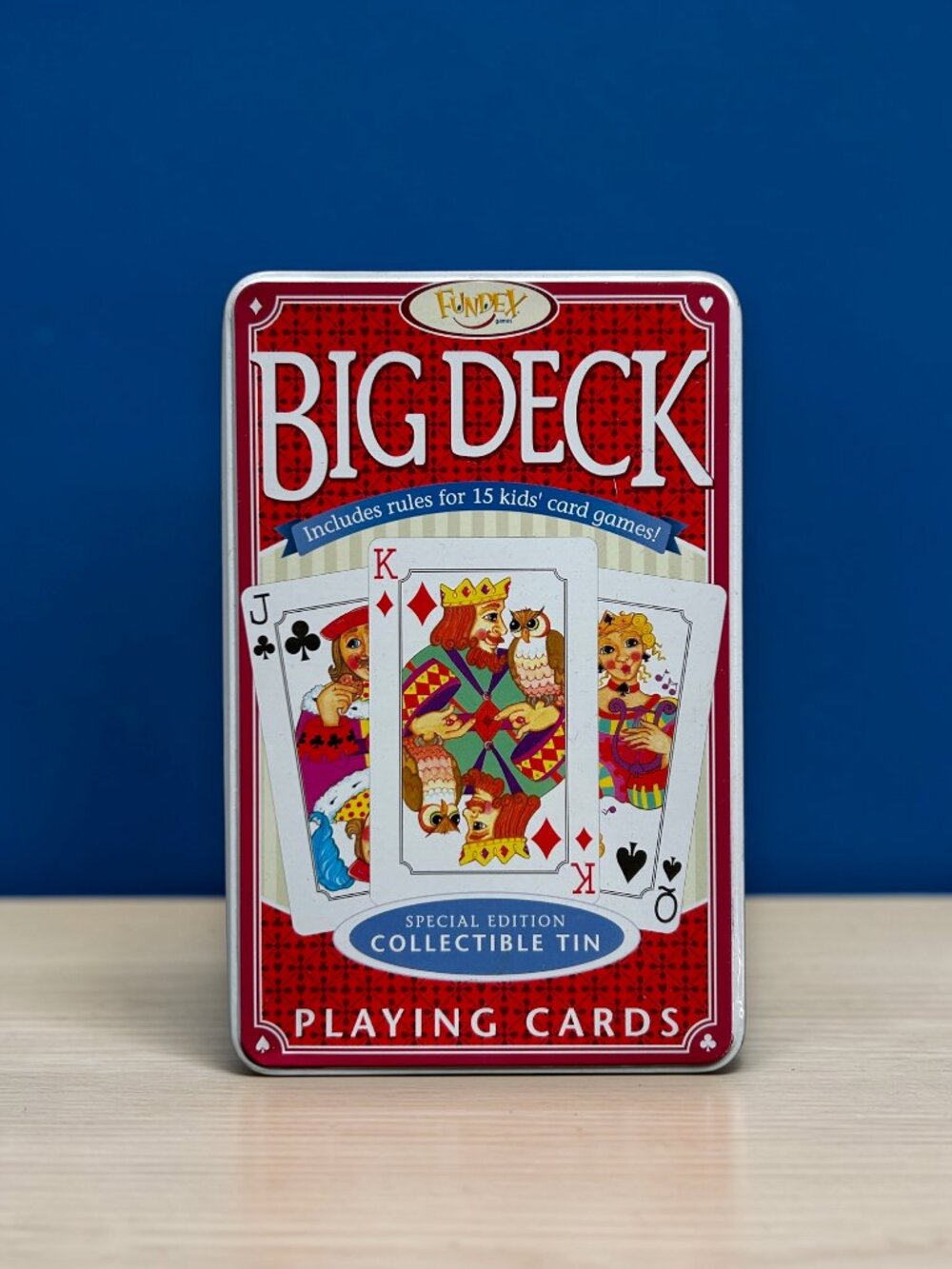 FUNDEX Big Deck Playing Cards In Special Edition Collectible Tin 4.5"x7"